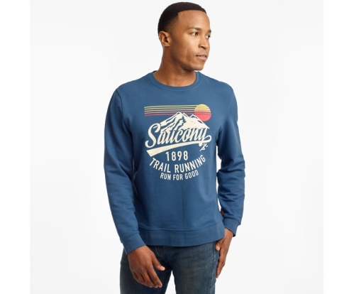 Tenis Saucony Rested Crewneck Hombre Tops Ropa Ensign Azules México MX-934-AY
